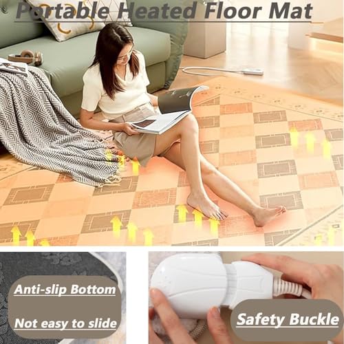 Tapis de sol chauffant antidérapant avec contrôle de température programmé pour l'hiver - 5
