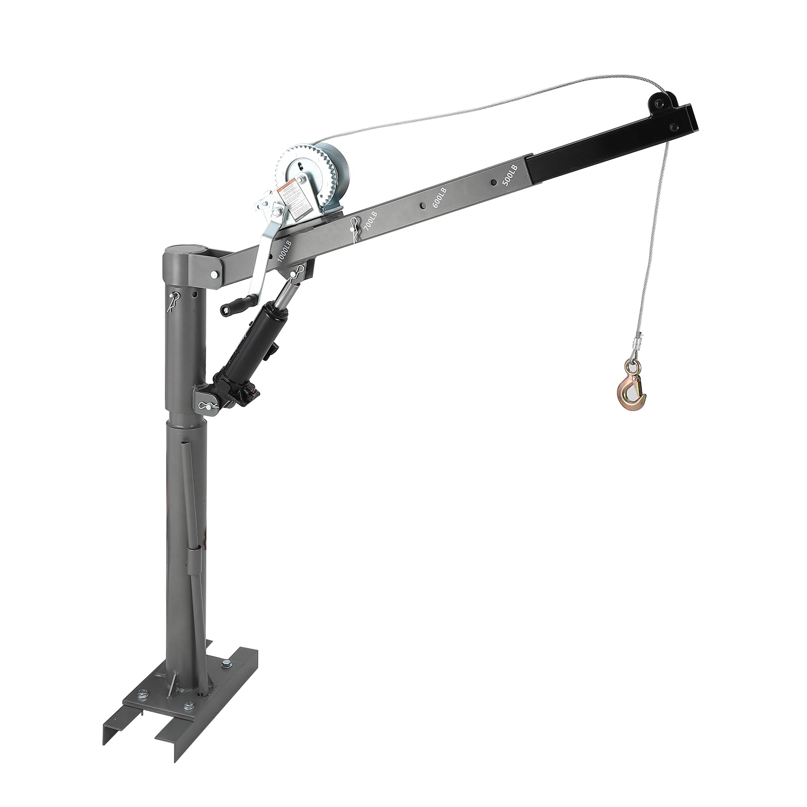 PickupTruck Crane Hoist with 1000 lbs Capacity, Hydraulic Pickup Truck Crane