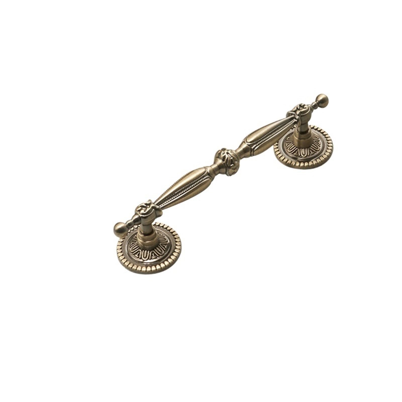 SNGUOQ 2pcs Antique Bronze Cabinet Pulls, Vintage Wardrobe & Kitchen Door Handles for Living Room Door Handles(Antique-96mm)