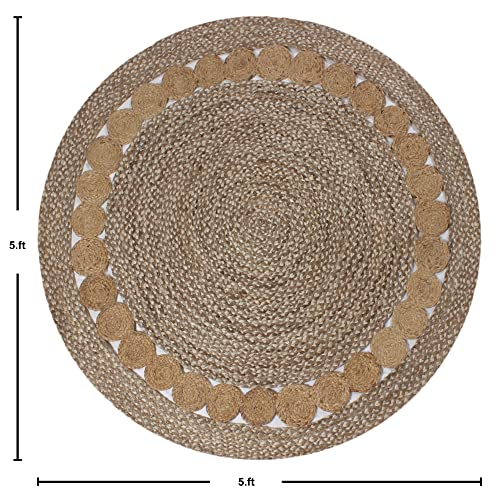 Tapis en jute tressé à la main ultra résistant pour zone de passage intense - 3