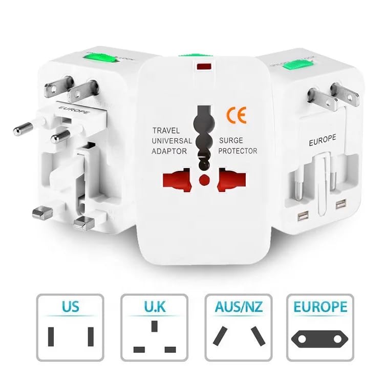 Adattatore Universale Da Viaggio Bitmore Con 2 Porte USB – Prese EU/USA/AUS/UK