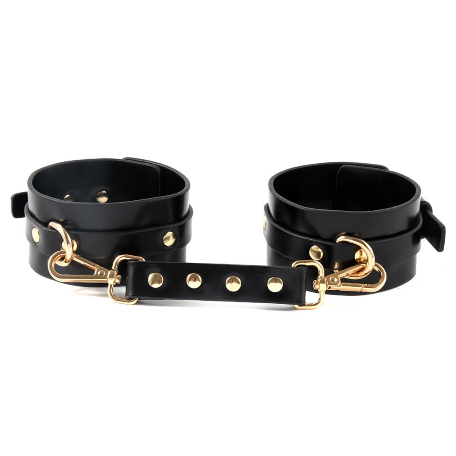 Lussuoso set da camera da letto per coppie, Kit per donne Adulti Bondaged Queen Cinghie sexy con manette e dispositivi di immobilizzazione-ITMS59 (Nero)
