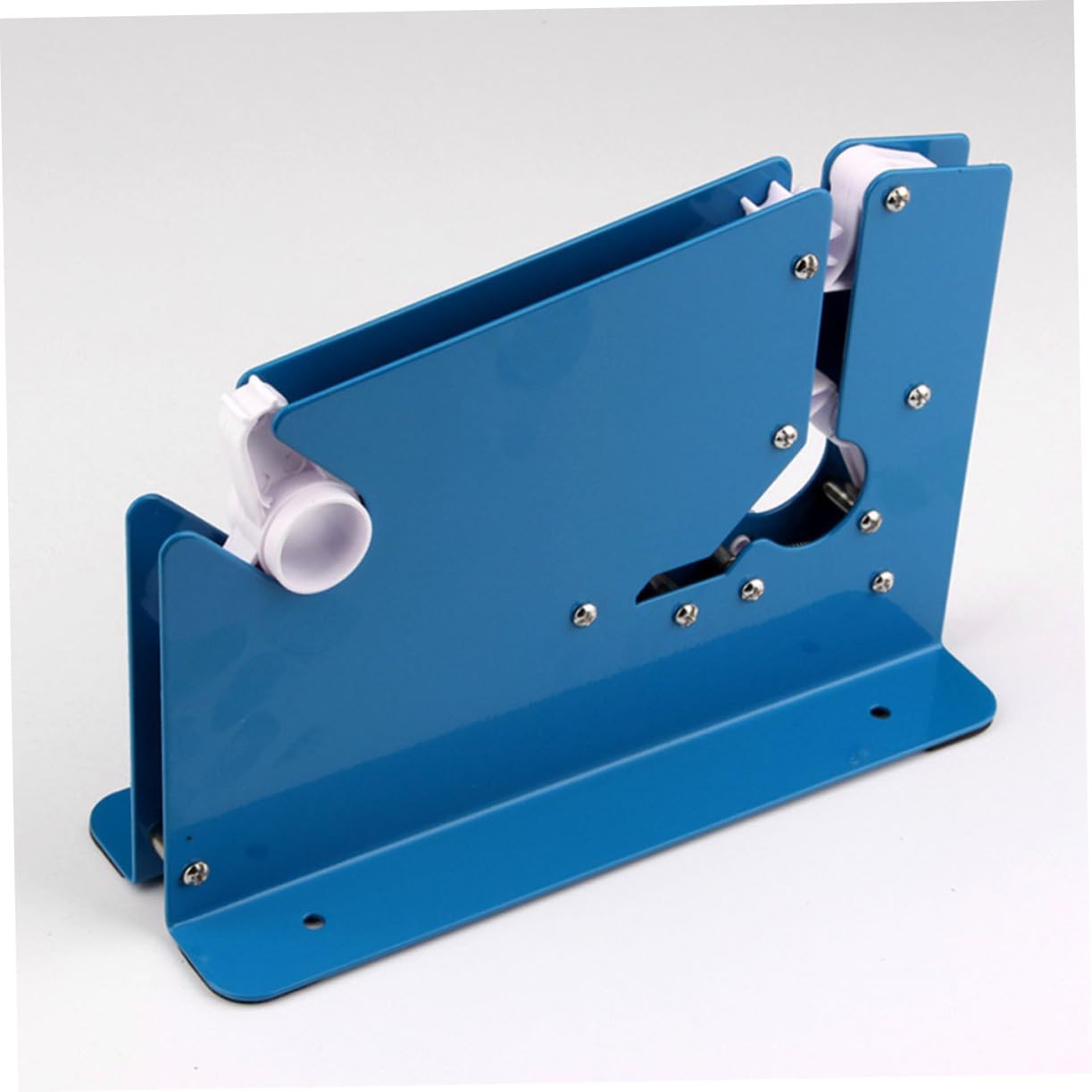 jojofuny Máquina Cortadora de Cinta Adhesiva 12 Mm 8 Rollos de Cinta Azul y Roja, Dispensador Sellador para Bolsas Plásticas, Equipo Portátil para Sellado y Embalaje Doméstico y Comercial
