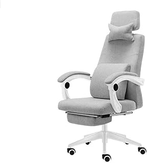 Silla de juego Silla de oficina Silla de juego, silla giratoria ajustable en altura con reposabrazos entrelazados y silla giratoria de 360 ​​°, silla de reposacabezas ajustable de 4 velocidades -34816