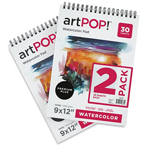 artPOP! Watercolor Paper Pads, 2-Pack, 9