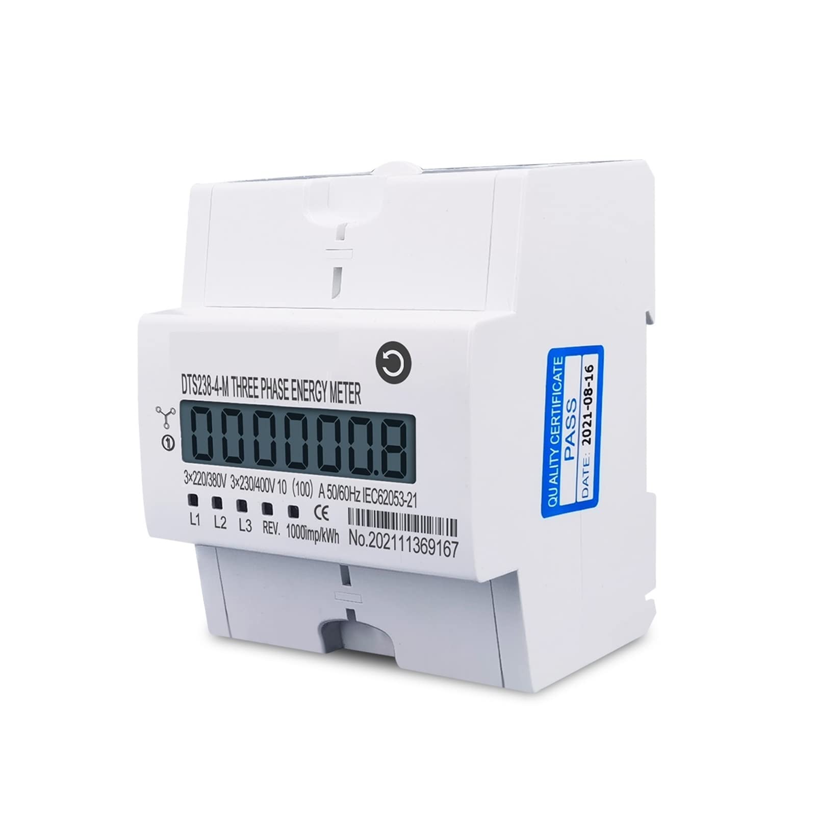 Inteligentny Monitor Energii, 4P 100A trójfazowy na szynę Din KWH watogodzina na szynę Din licznik energii LCD 3 * 230/400V 3 * 120/208V 3 * 220/380V typ CT 50Hz 60Hz(3X120V 1.5(6) A 60Hz)