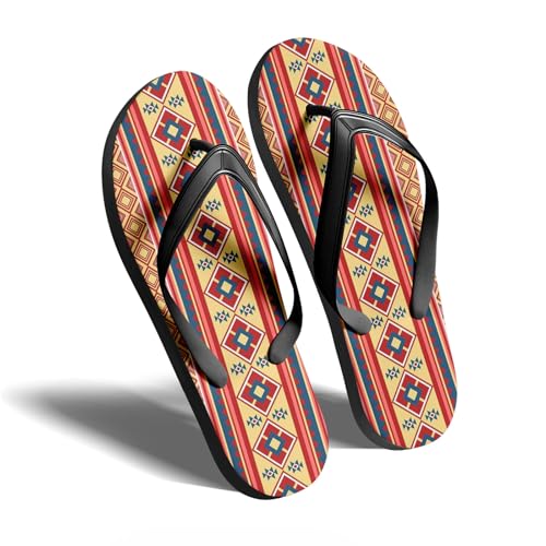 Ethnic Flip Flops for Men Women Vibrant Summer Beach Pool Party Comfortable Lightweight Couple Slippers Sandals2