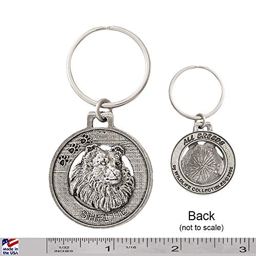 Sheltie Keychain, Dog, Pewter, D164KC, 1 1/2", 100% Handmade in the USA, Pet, Tag, Metal, Keychain, Key Chain, Key Ring, Key Fob, Gift, Over 90 Dog Keychains2