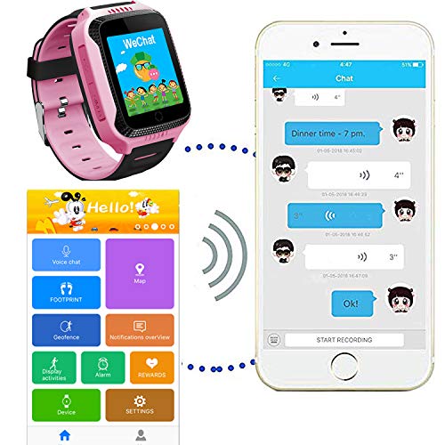 Kids GPS Smart Watch for Students - Boys Girls Smartwatch Phone with GPS Locator 2 Way Calls SOS Camera Voice Chat Math Game Step Counter Geo Fence Sport Wristband for Children Holiday Birthday Gifts - Thumbnail 5