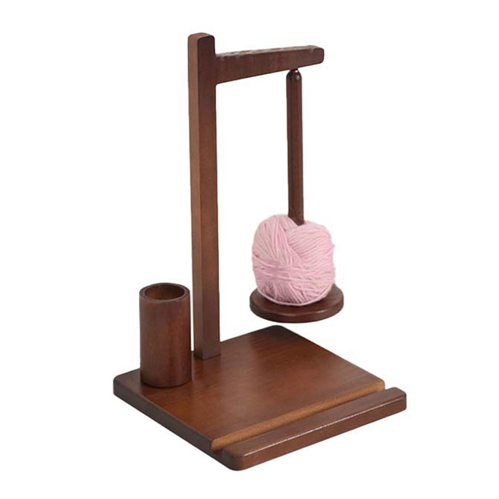 Rotating Wood Yarn Holder Thread Spool Holder For Knitting Crocheting Wood Yarn Holder With Twirling Mechanism