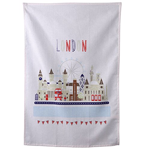 Funky icone di Londra design Cotton strofinaccio