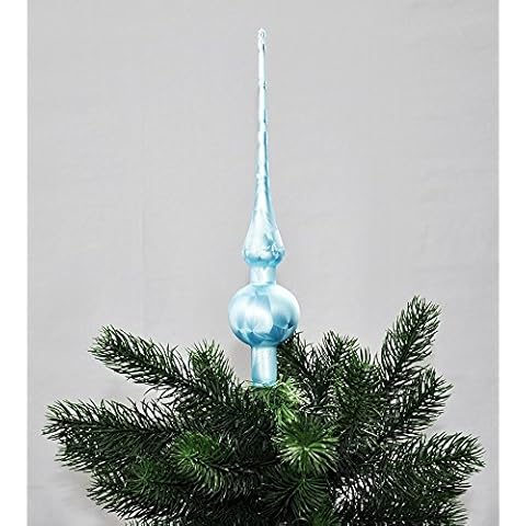 Thüringer Glasdesign Christbaumspitze 28cm | Weihnachtsbaumspitze aus Glas Cover