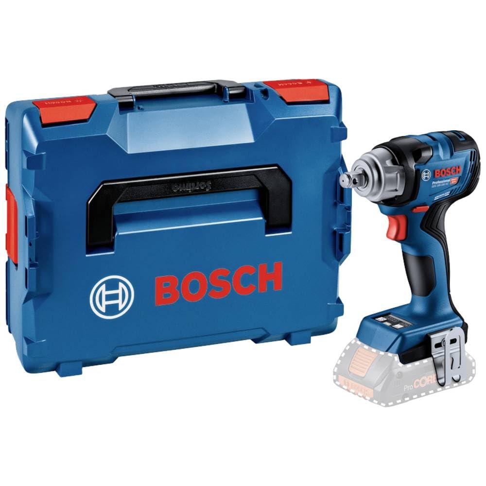 Bosch Professional Blue 18V System Cordless Impact Wrench Gds 18V-330 Hc (330 Nm Tightening And 560 Nm Breakaway Torque, Three-Speed/Torque Settings, Incl. 1 X Tooth Low Energy Module, L-Boxx)