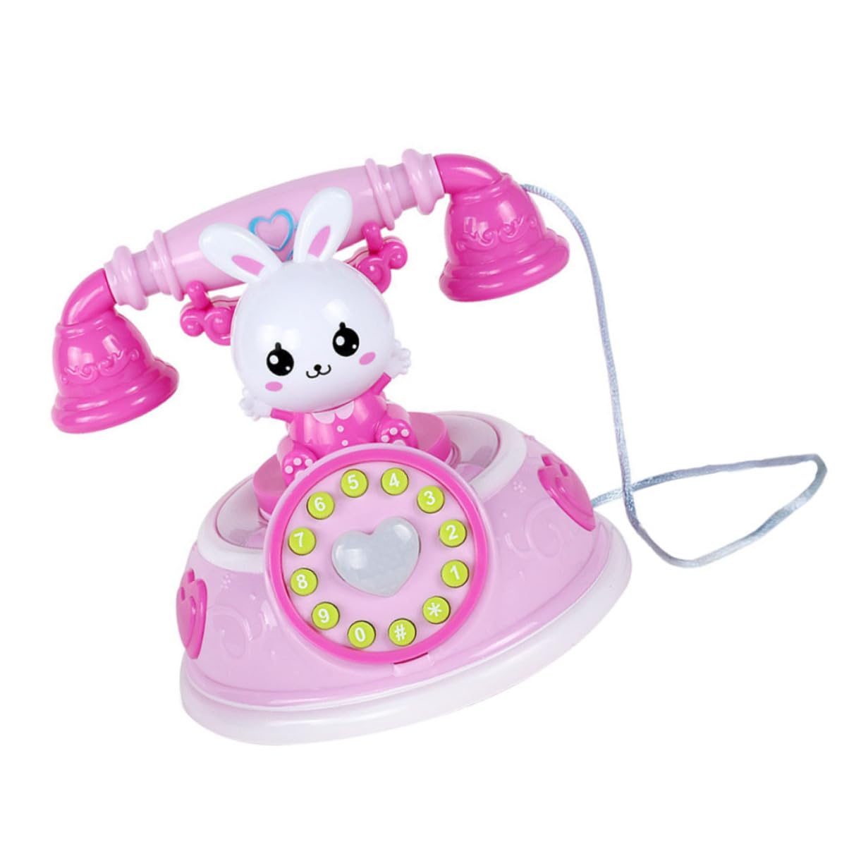ORFOFESimulated Telephone Chatter Phone Child Role-playing Toy Rotary Telephone Toy Baby Cell Phone Toys Rotary Phone Toy Early Developmental Toy Rotary Phone Model Kids Toy Plastic