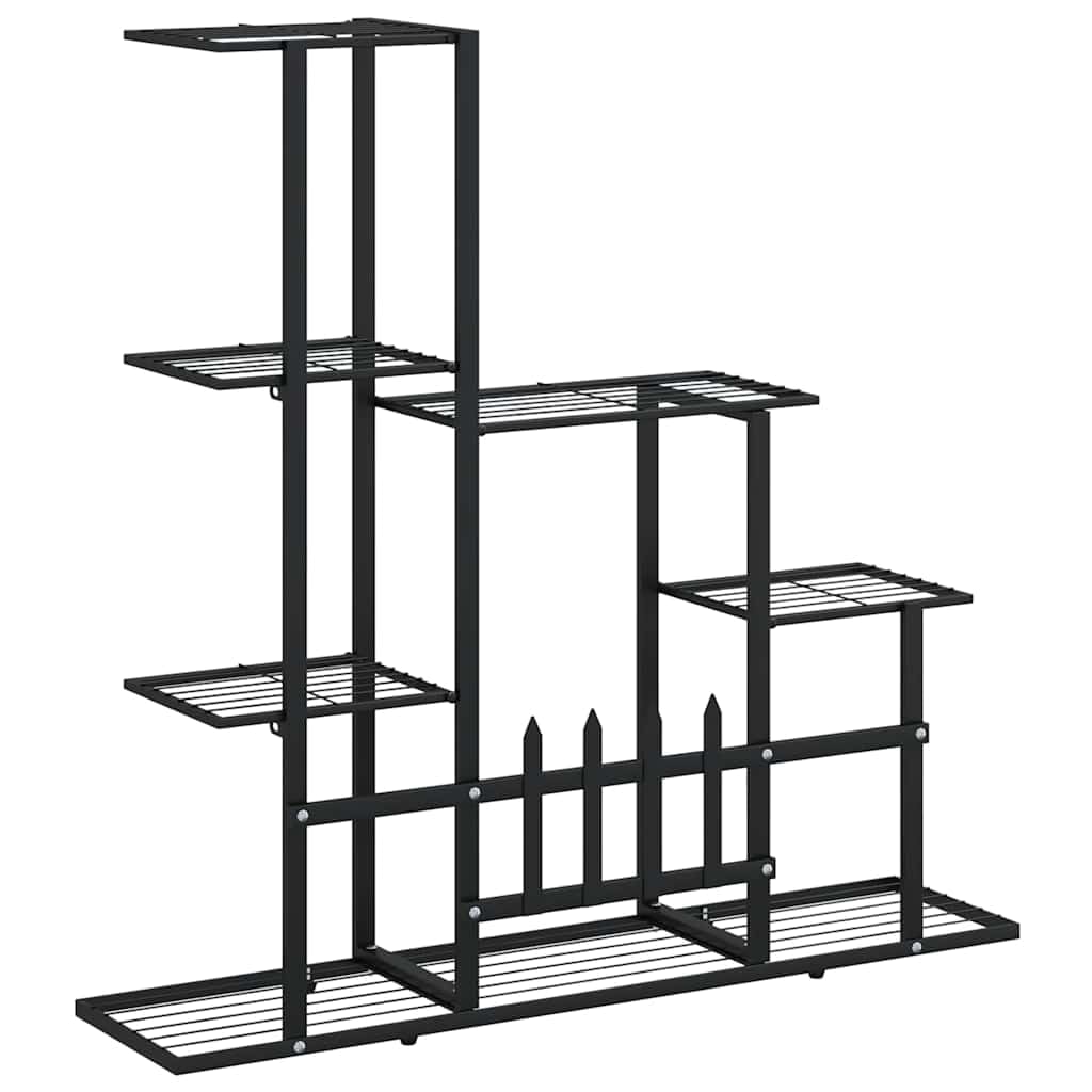 Générique Stojak na rośliny Metal 88 cm Czarny