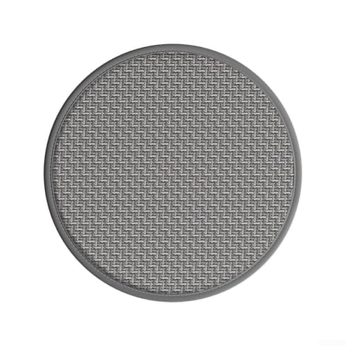 Cojín de asiento de ratán de estilo japonés para meditación y relajación, cojín de suelo tejido natural para estética zen para tatami, balcón o decoración de sala de estar, 30 cm de diámetro (gris)