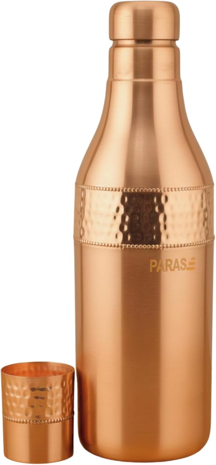Amazon.com: PARAS 84oz Handcrafted Pure Copper Water Bottle With