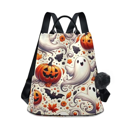 Sac à dos femme antivol contre le vol motif fantômes