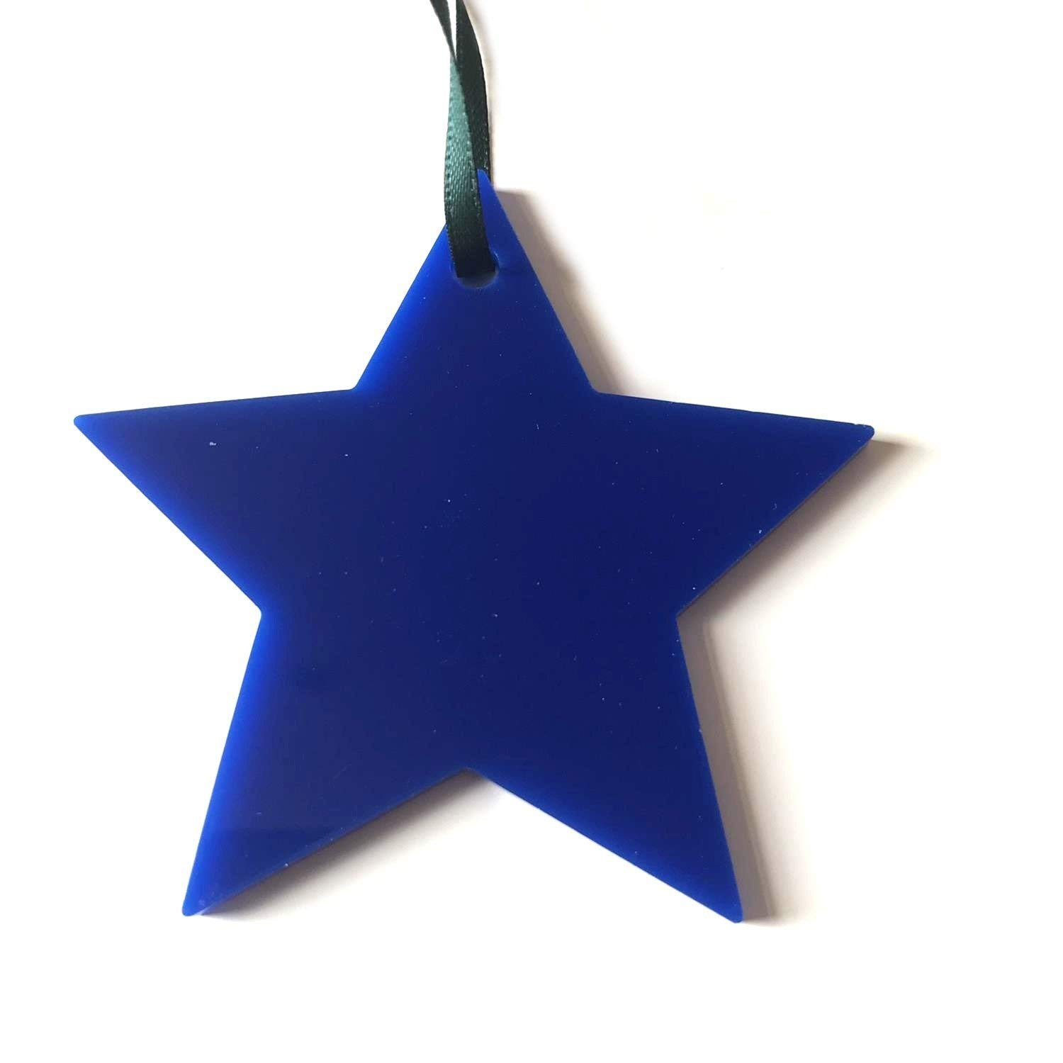 Super Cool Creations Star Christmas Tree Decoration - Blue - Large 14 cm