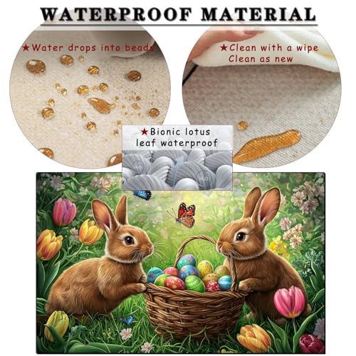 Petit tapis de salon Rabbit imperméable et lavable pour sécuriser votre couloir - 3