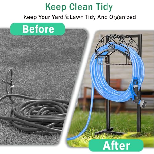 14% Off Heavy Duty Garden Hose Holder with Storage Basket - Image 5