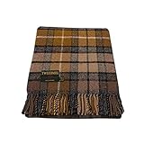Birchwood Trading Co. Tweedmill Traditional Tartan Throw - Natural Buchanan