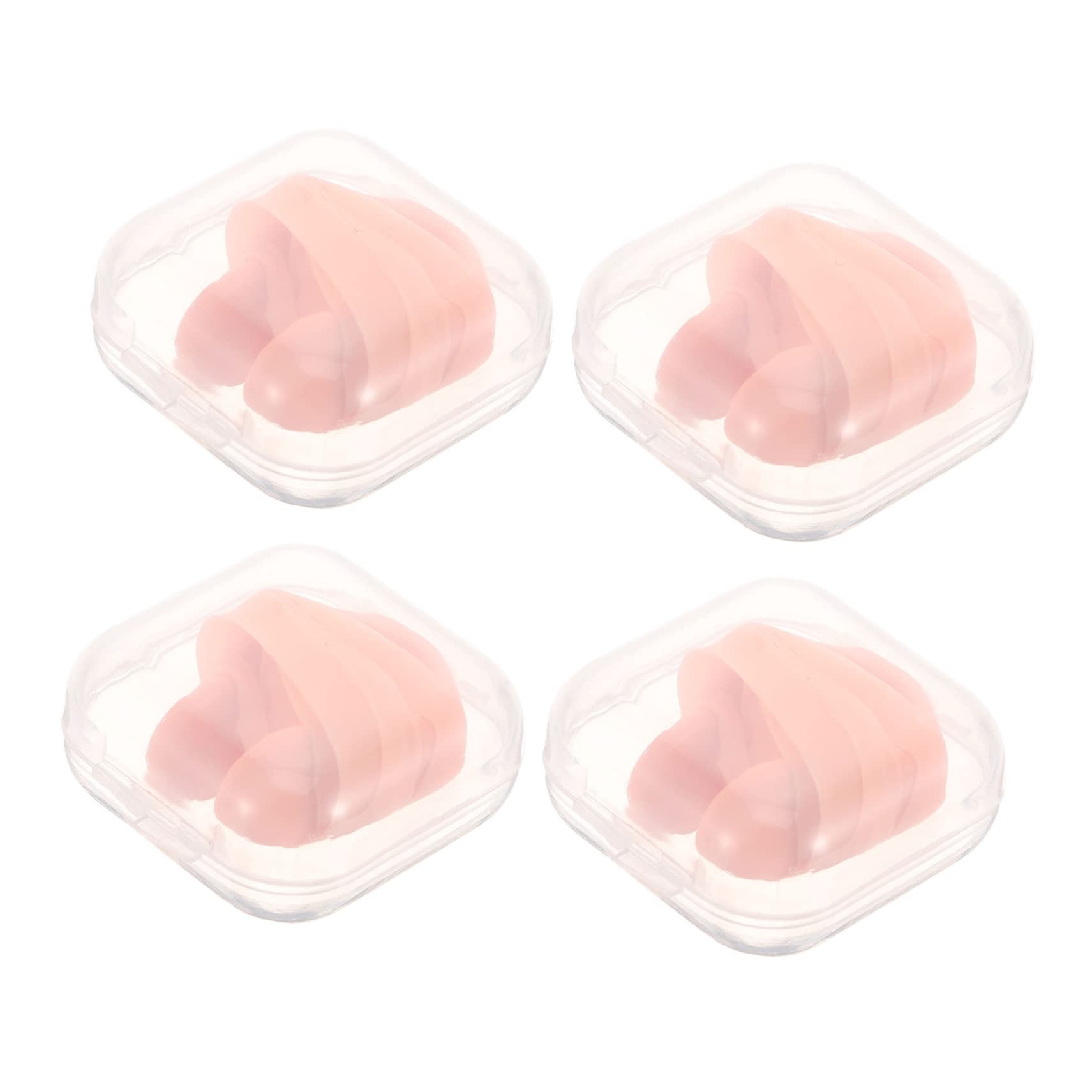 CORHAD Nasal Splint for Swimming 4pcs Kids Adults Silicone Nose Clip Elastic Strap