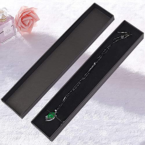 Schmuck Geschenkbox,21x4x2 cm Necklace Box Schmuck Verpackung für Armbänder Halskette(Shwarz)