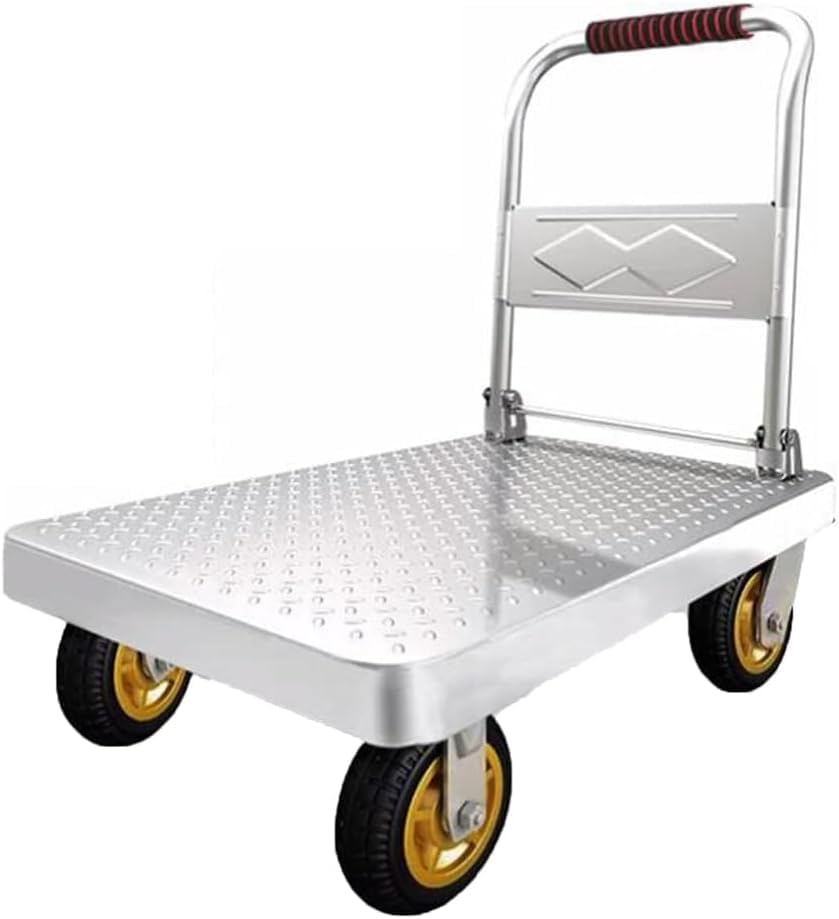 Carrello con piattaforma pieghevole resistente con ruote e maniglia, carrello multiuso durevole per un facile trasporto e sollevamento pesante, soluzione versatile per traslochi per casa e magazzino