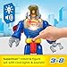 Fisher-Price Imaginext DC Super Friends Superman Toy Insider & Exo Suit 12-Inch Robot with Lights & Sounds for Kids Ages 3+ Years