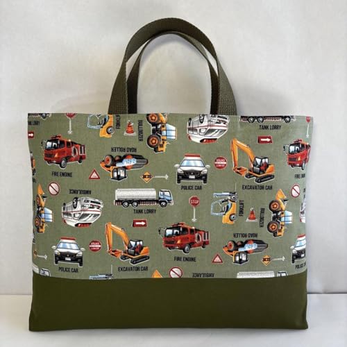 働く車 81レッスンバッグ体操着袋お着替え袋上履き入れ 入園入学