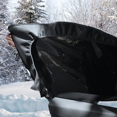 Image of Windshield Cover for Ice and Snow with Side Window and Rearview Mirror Covers,Compatible with Chevrolet /Chevy 600D Oxford Fabric Waterproof Frost Guard Protection Cover for Malibu 2016-2019