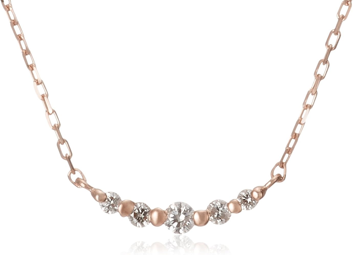 Amazon | [VAヴァンドーム青山] K18 ピンクゴールド ダイヤモンド 0.06