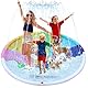 Wassermatte für Hunde, SilverChry 170 * 170cm Wasserspielmatte für Hunde, Dog Splash Pad, Wassersprinkler Kinder Outdoor, Sprinkler Pad Non-Slip, Hundepools, Kinderspielzeug Wassermatte Garten (Rosa)