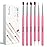 MelodySusie Nail Art Brushes Set,6pcs Nail Art Design Pen Painting Tools with Extension Gel Brush, Polish Brush, Builder Brush,Liner Brush, Carved Brush, and Dotting Pen for Home DIY Salon Use