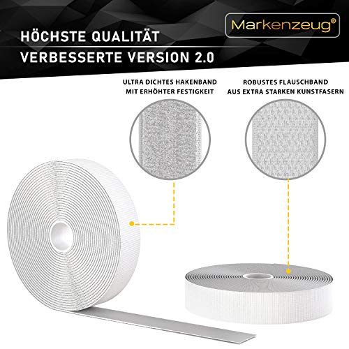Klettband Markenzeug Premium selbstklebend 8m doppelseitig