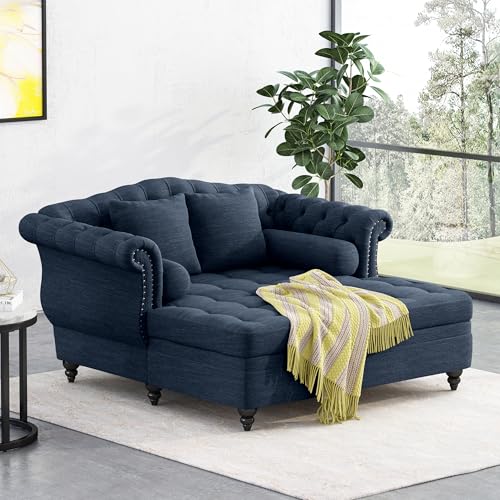 Christopher Knight Home Audrey 62.50" Tufted Loveseat Chaise, Sleeper Sofa,