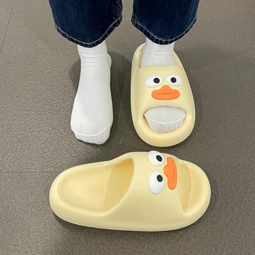 Women’s Cartoon Duck Pillow Slippers Summer Open Toe Anti Slip Beach Pool Flip Flop Sandals Shower Indoor Slide Shoes4