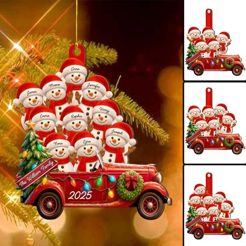 Customizable Family Snowman Christmas Ornament – Personalized Tree Decoration, Unique Holiday Keepsake Gift for Family and Friends - Image 3