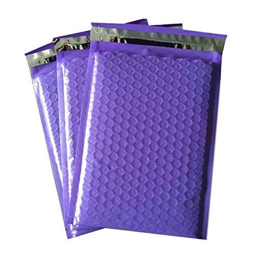 ProLine 50 Mixed Color #0 6x9-Inch Poly Bubble Mailer Self Seal Padded Shipping Envelopes (50 Purple)