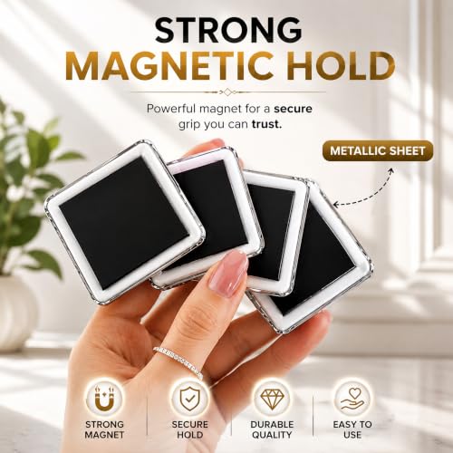 Image of Art Street Personalized Metal Photo Fridge Magnets With Optional Rakhi | Customized Strong Magnetic Fridge Magnet Pictures For Raksha Bandhan Brother Sister HD Print Waterproof (Set of 4, 2x2 Inch)