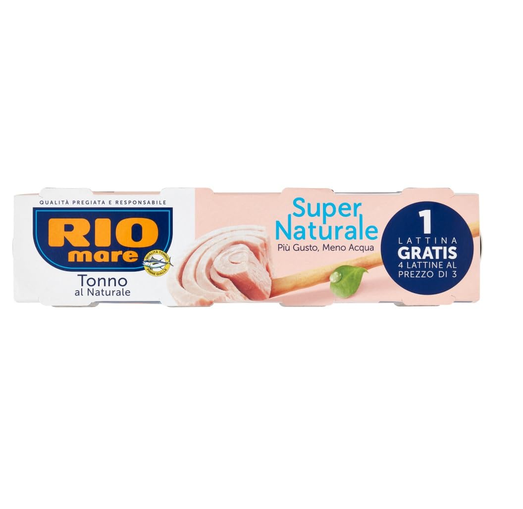 Italian Gourmet Tonno Super Naturale tonno Thunfisch in Dose zart 60 x 56g | In acqua e ohne Öl, praktische Portionen für Insalate, Pasta oder schnelle, Gesamtnettogewicht 3,36 kg + Kostenlos Polpa 400g