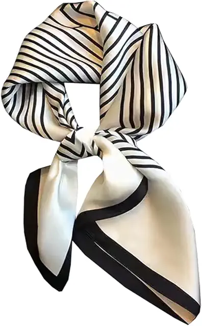 Women's Silk Scarf Hairband - Satin Square Head Wrap for Sleeping & Hair Care