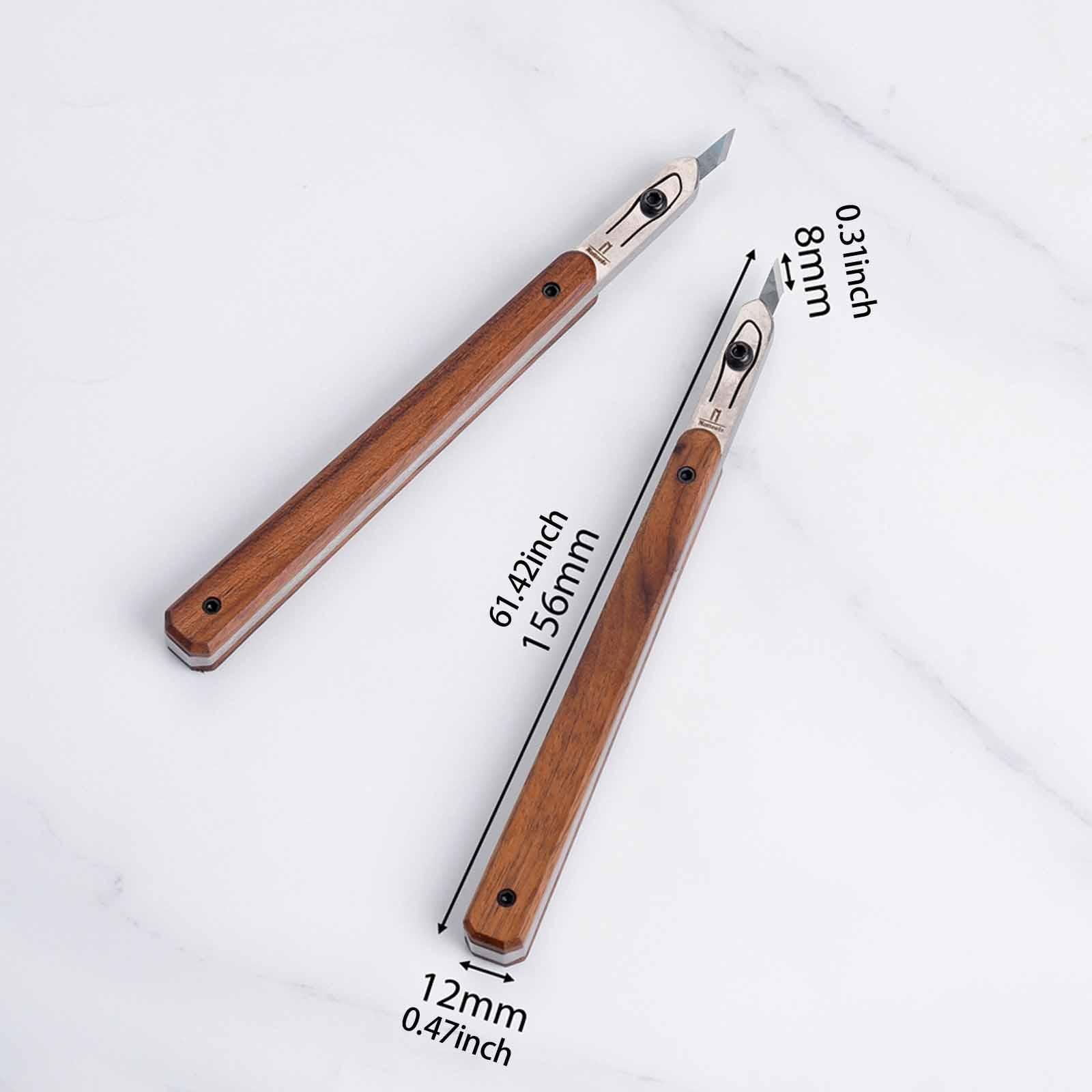 Generic Cuchillo de Precisión Herramienta de Corte Manual para Tallado Cuchillo de Modelado con Mango Ergonómico de Madera Acabado Elegante Adecuado