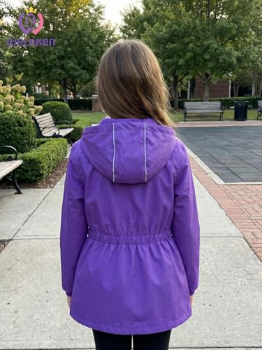 Image of WELAKEN Fleece lined Jackets with Water-Resistance Frabic for Kid's & Toddler II Girl's Rain Jacket & coats