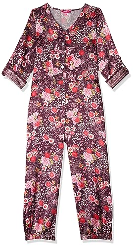 Image of BIBA Girl Silk Straight Printed Jumpsuit