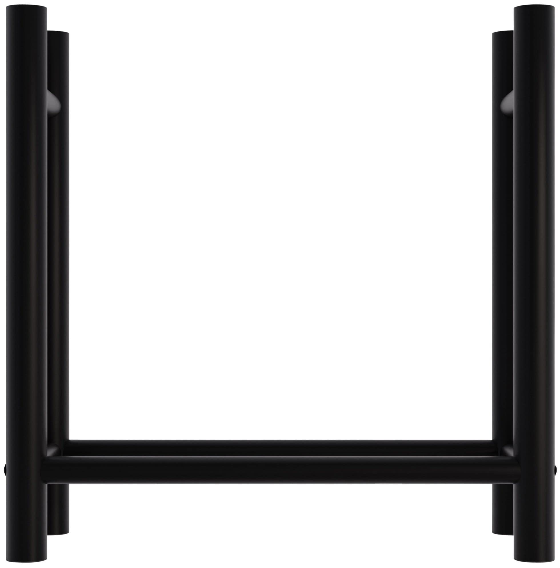 CLP Kaminholzregal Medya I Robuster Kaminholzständer Schwarz Metall I In 5 Größen Verfügbar I Stapelhilfe Für Brennholz, Größe:30x80x80 cm, Form:rund