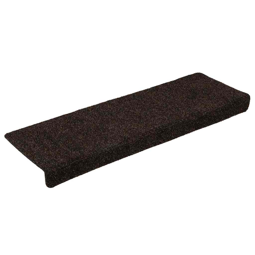 Tidyard Tapis d'escalier Autocollant 30 pcs Marron 65x21x4 cm, Tapis Escalier Tapis de Sécurité pour Sol Protection, Aînés et Animaux