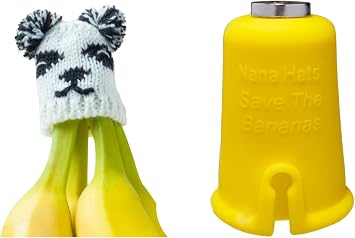 NANA HATS Banana Keeper for Freshness, Banana Cap & Covers, Organic Bananas Storage Solution, Keep Bananas Fresh Longer, Silicone Protector Case for Lunch Box or Kitchen Use, AS SEEN ON SHARK TANK