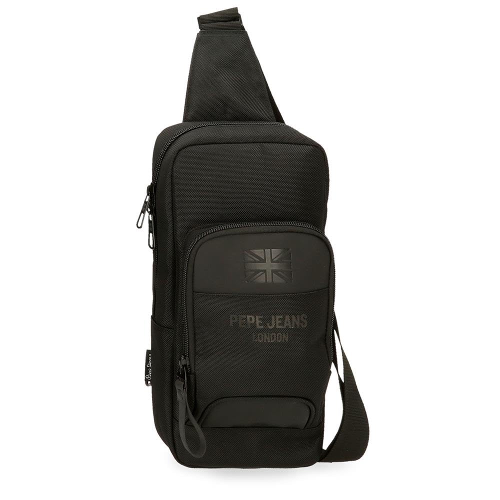 Pepe Jeans Bromley 24 Shoulder Bag Cruzada Black 16x31x5,5 cm Polyester by Joumma Bags